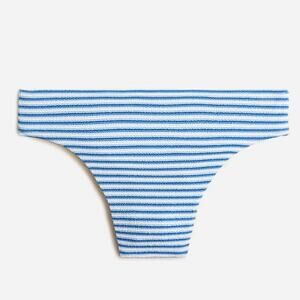 J Crew Women’s Textured High Rise Bikini Bottom 2X Blue White Stripe BF208